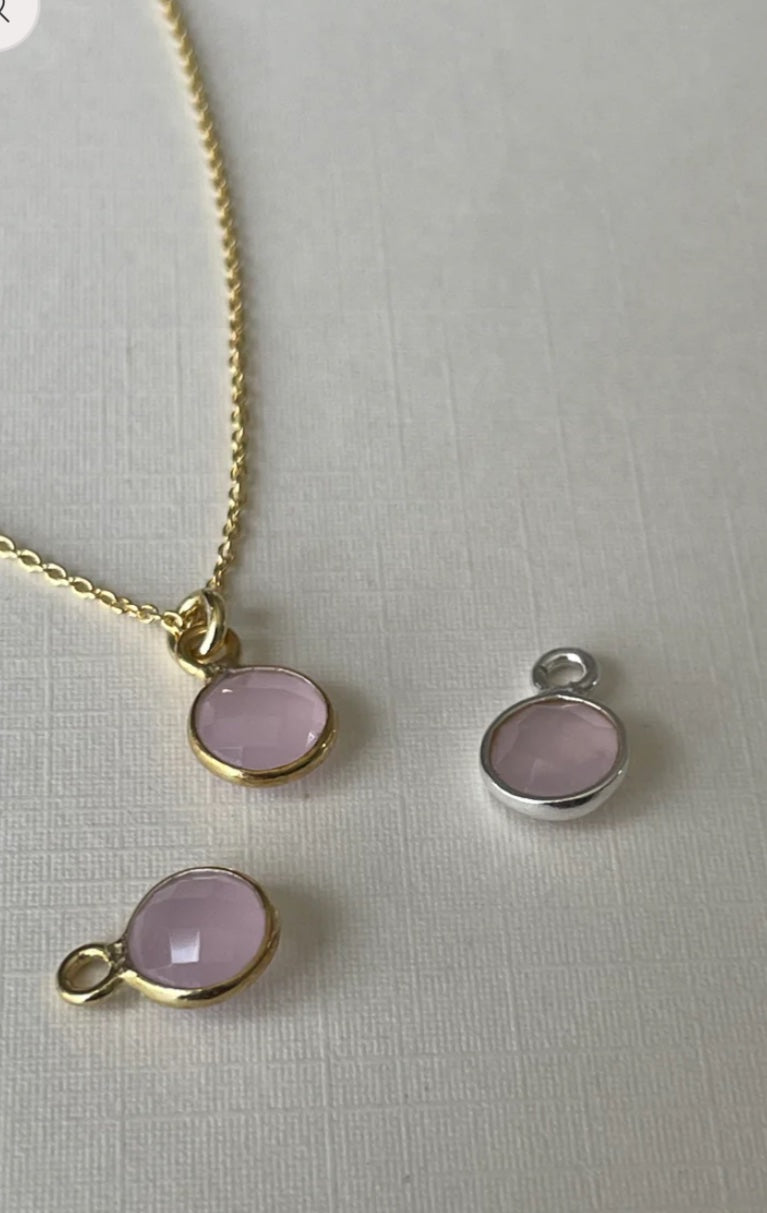 Second Aura - Necklaces - Circle Gem Silver - 1