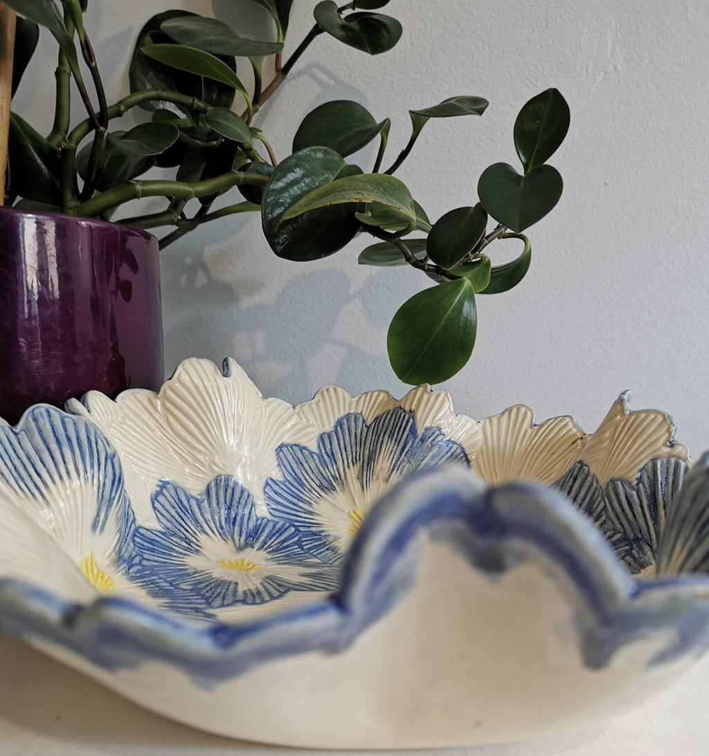 SL Pottery - Lg Flower Bowl