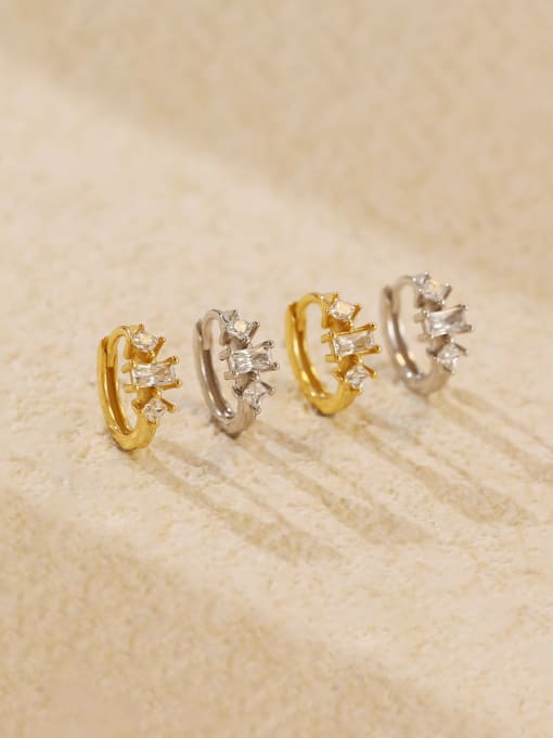 Moon Jewellery - Stud Earrings - 925 Sterling Silver/Gold Plated