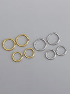 Moon Jewellery - Stud Earrings - 925 Sterling Silver/Gold Plated