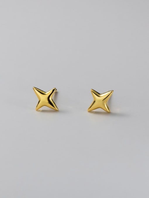 Moon Jewellery - Stud Earrings - 925 Sterling Silver/Gold Plated